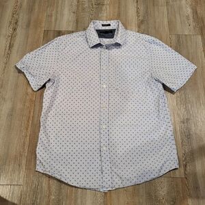 Banana Republic Standard Fit Cotton Short Sleeved Button Up Shirt Mens Medium